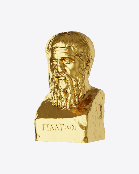 Free Golden Bust of Plato