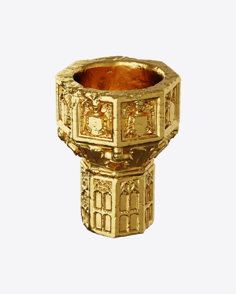 Free Golden Bas-Relief on Column