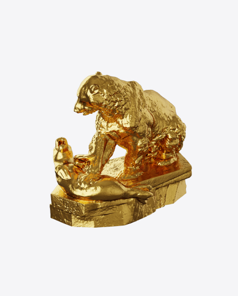 Free Golden Bear Sculpture