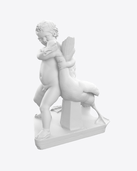 Free Boy with Goose Sculpture