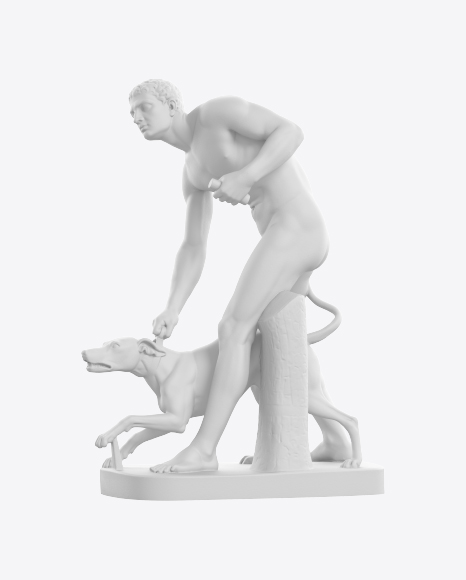 Free Man with Dog Sculpture
