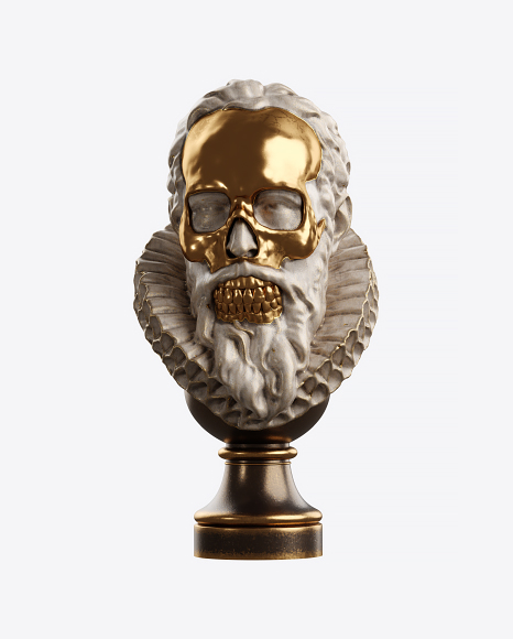 Free Bust of Man with Golden Details