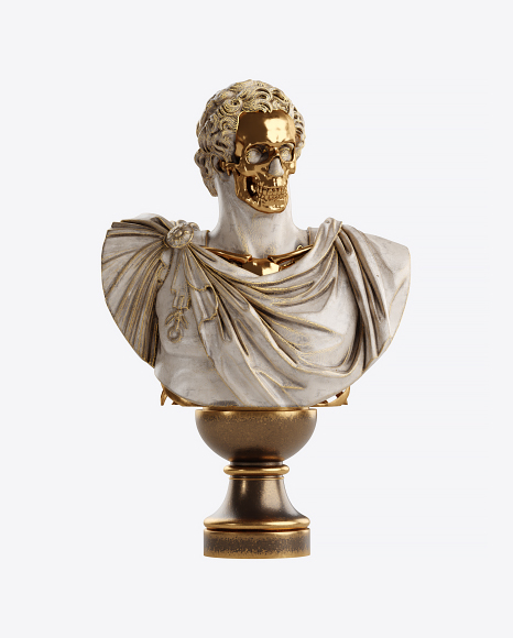 Free Bust of Man with Golden Details