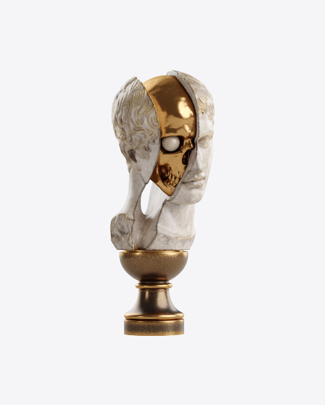Free Bust of Man with Golden Details