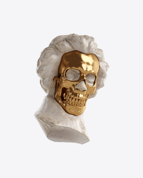 Free Bust of Man with Golden Details