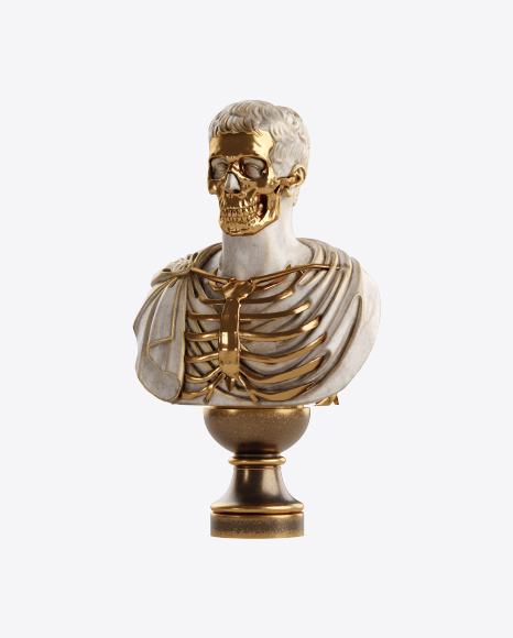 Free Bust of Man with Golden Details