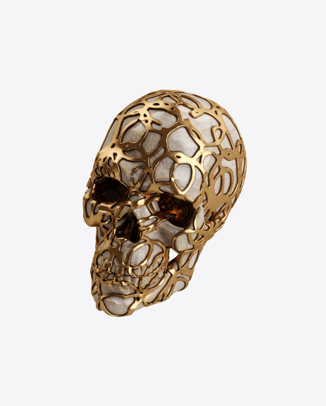 Free Skull with Golden Details
