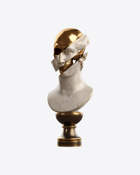 Free Bust of Woman with Golden Details