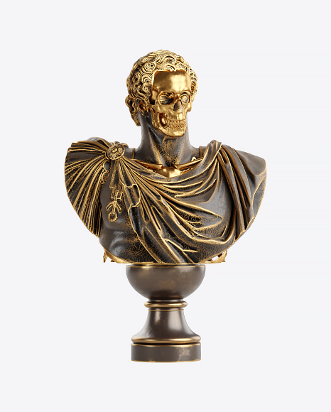 Free Bust of Man with Golden Details