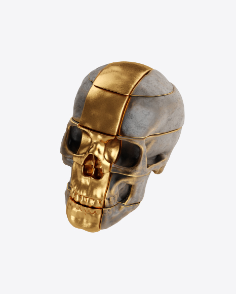 Free Skull with Golden Details