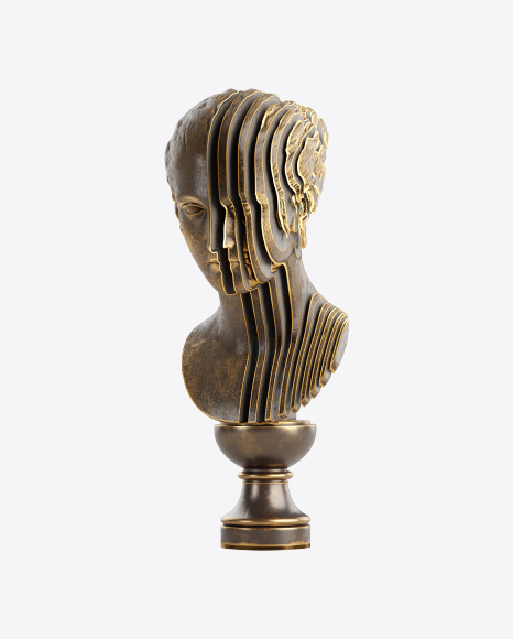 Free Bust of Woman with Golden Details