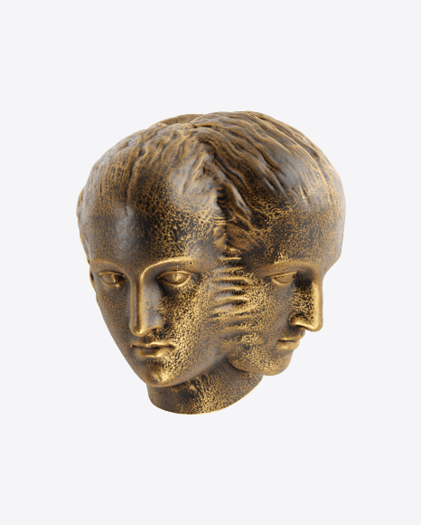 Free Two-Faced Female Head Sculpture