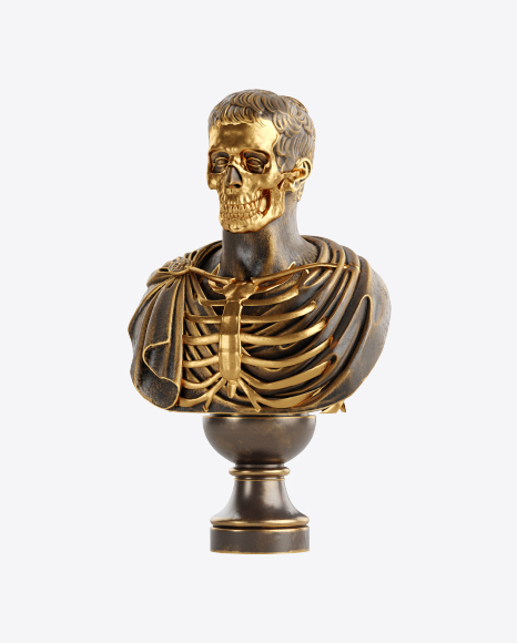 Free Bust of Man with Golden Details