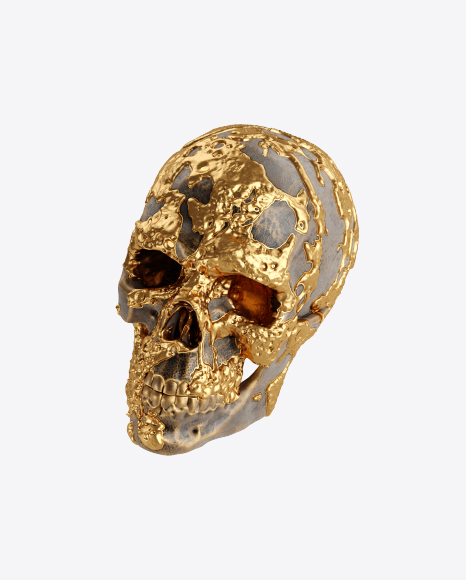 Free Skull with Golden Details