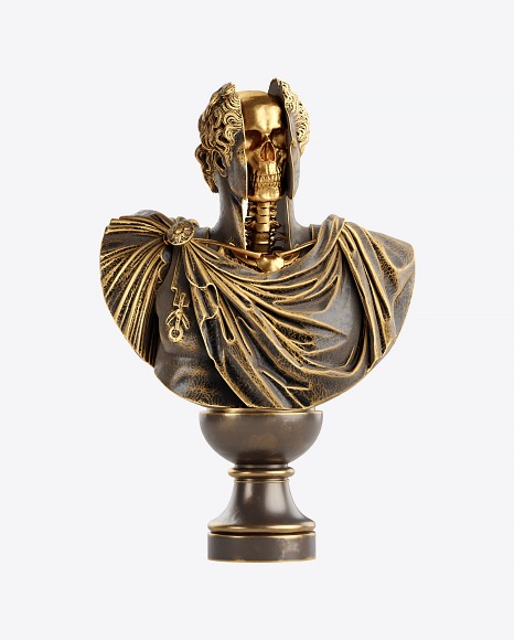 Free Bust of Man with Golden Details