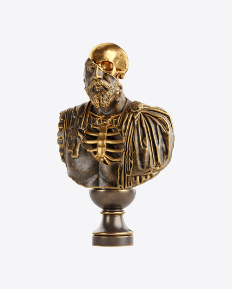Free Bust of Man with Golden Details