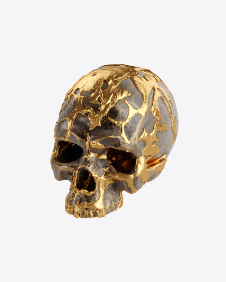 Free Skull with Golden Details