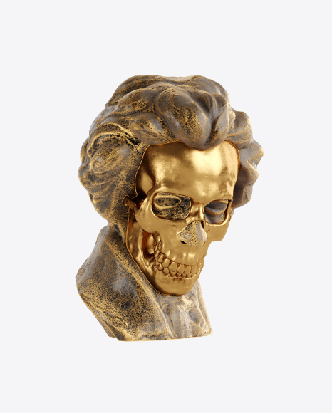 Free Bust of Man with Golden Details