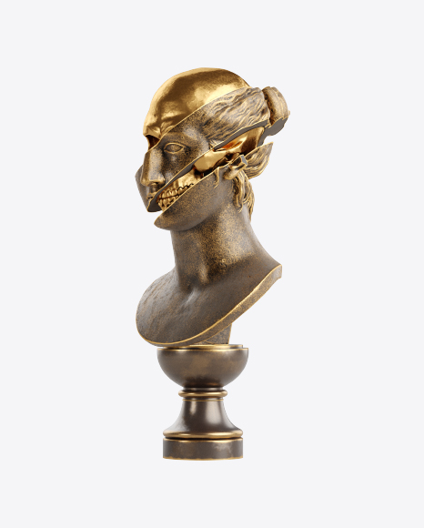 Free Bust of Woman with Golden Details