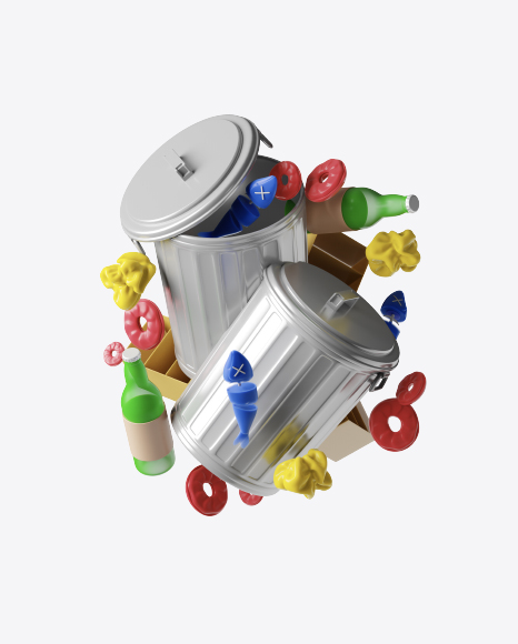 Abstract Garbage Set PNG Image